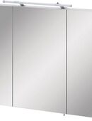 Schildmeyer Spiegelschrank Dorina, mit höhenverstellbaren Glasböden Breite 90 cm, 3-türig, LED-Beleuchtung, Schalter-/Steckdosenbox in 00000