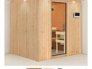 Karibu Sauna Sodin, BxTxH: 210 x 184 x 202 cm, 68 mm, (Set) 9 KW-Bio-Ofen mit externer Steuerung