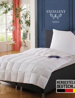 Excellent Daunenbettdecke Wien, Bettdecken für Sommer und Winter, Decke, Füllung: 90% Daunen, 10% Federn, Bezug: 100% Baumwolle, Bettdecke 135x200 cm, made in Germany, allergiker geeignet (Hausstaub)