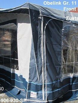 Vorzelt Umlaufmaß ca 906-930cm Obelink Hypercamp Tencate gebr. - linke Vorderwand fehlt - Sonderpreis - mit Stahlgestänge ca 460 x 240 H220 - Schotten Zentrum