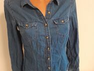 Box#21 Divided Jeansbluse XS 34 Hemdbluse Jeans Bluse langarm blau Damen - Mühlberg (Elbe)