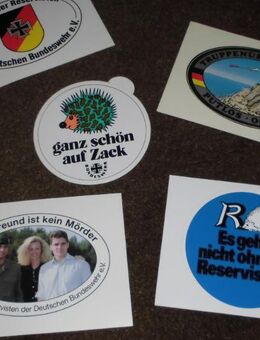 Postkarten Aufkleber Bundeswehr Werbung Verteidigung Reserve Wappen 1980 - Bottrop