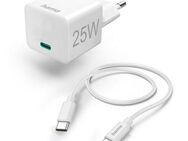 Hama Schnellladegerät m. Ladekabel USB C Mini Ladegerät PD 25W 1,5m Weiß Smartphone-Ladegerät