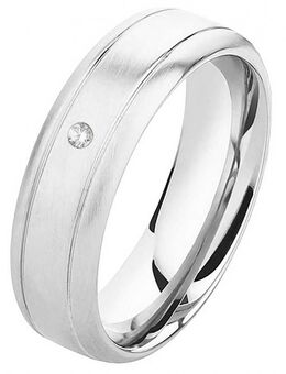 Damenring Edelstahl DE322 mit Zirkonia - Aholming
