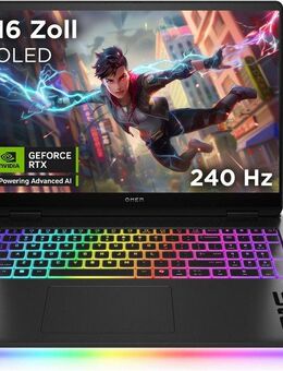 HP Omen Max 16-ah0073ng Gaming-Notebook (40,6 cm/16 Zoll, Intel Core Ultra 7 255HX, GeForce RTX 5070, 2000 GB SSD)