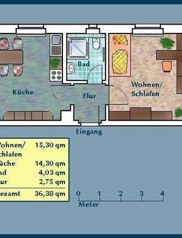 1-Zimmer-Single-Wohnung mit Wohnküche (WBS) - Dresden
