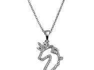 Zeeme Kette mit Anhänger 925/- Sterling Silber Einhorn Zirkonia