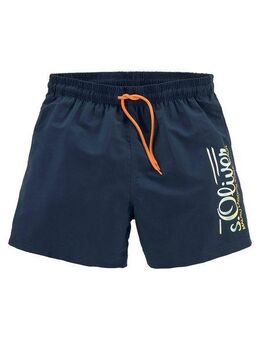 s.Oliver Badeshorts mit Logodruck und kontrastfarbenen Details