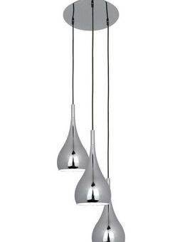 näve Pendelleuchte Retro, ohne Leuchtmittel, 3-flammig Hängeleuchte, Pendelleuchte, 3xE27, Farbe: chrom