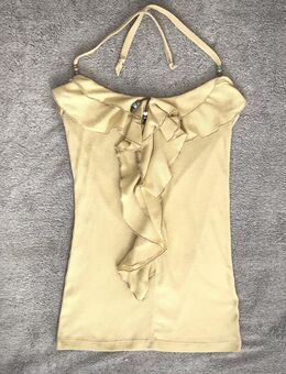 DIY Neckholder Top mit Rüschen Schulterfreies Shirt Volant ❤ Unikat, S - Berlin
