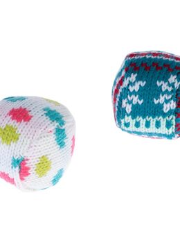 TIAKI Winterliches Strickkugel-Set für Katzen - 2er Set