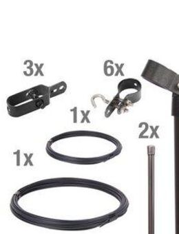 Alberts Maschendrahtzaun, (Set), Höhe: 80 - 200 cm, Gesamtlänge: 15 - 100 m, zum Einbetonieren