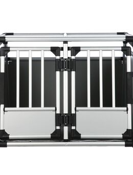 Trixie Transportbox Aluminium doppelt - B 93 x T 88 x H 64 cm (Größe M-L)