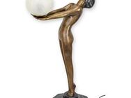 Bronze Skulptur blidschöne Art Deco Lampe nach Le Verrier, 72cmH - Potsdam