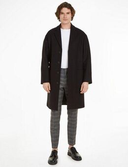 Calvin Klein Wollmantel MODERN WOOL BLEND COAT mit Markenlabel