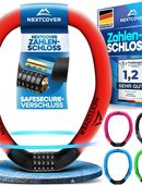 NEXTCOVER Fahrradschloss mit Zahlencode Zahlenschloss rot in 75217