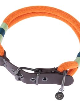 Nomad Tales Spirit Halsband, tangerine - Größe M: 40 - 46 cm Halsumfang, 35 mm breit