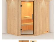 Karibu Sauna Stine, BxTxH: 210 x 184 x 202 cm, 68 mm, (Set) ohne Ofen