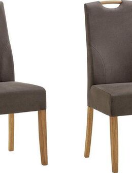 NIEHOFF SITZMÖBEL Esszimmerstuhl Top Chairs, Griff im Rücken, 2er-Set, Füße und Griff massive Eiche