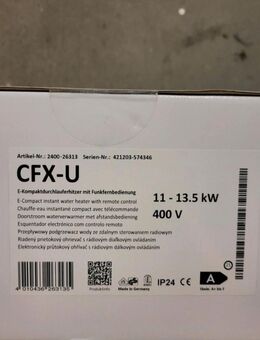 Clage durchlauferhitzer CFX U 11 bis 13.5kw mit Fernbedienung - Hamburg