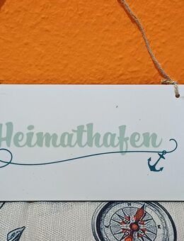 Holzschild "Heimathafen" maritime Hänge Deko Urlaub Sommer Sonne Strand Meer - Rheinbach