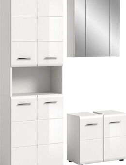 INOSIGN Badmöbel-Set FLORENZ, TOPSELLER!, 3-teilige Badkombination, hochwertige MDF-Front, (Set, best. aus: 1 Hochschrank, 1Waschbeckenunterschrank, 1 Spiegelschrank), Bad-Kombination, Bad-Möbel, Badezimmer, Kombination, Kombi