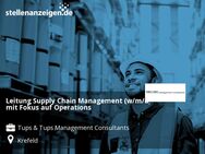 Leitung Supply Chain Management (w/m/d) mit Fokus auf Operations - Krefeld