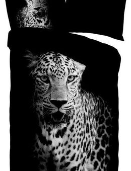 PURE luxury collection Wendebettwäsche Hans, Microfaser, 2 teilig, Mikrofaser, 135x200, Pflegeleicht, Reißverschluss, Wendeoptik, Leopard