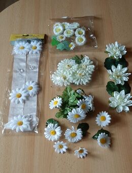 Bastelartikel Blumen Kerzen weiß Deko, 7 Bilder - Immenhausen