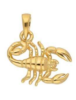 Adelia´s Kettenanhänger 585 Gold Sternzeichen Anhänger Skorpion, Goldschmuck für Damen & Herren