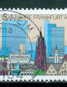 Bund gestempelt Nr. 1721 I Plattenfehler nach Schantl Katalog, 2. Welle von rechts im rechten weißen Turm gebrochen wie auf dem Bild zu sehen - Porta Westfalica Zentrum