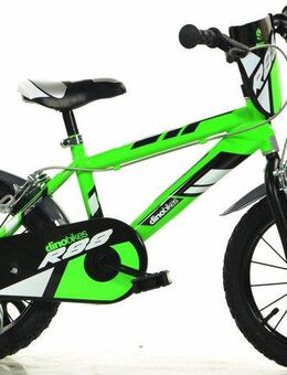 Dino Kinderfahrrad Jungenfahrrad, 1 Gang, mit Stützrädern und Frontschild