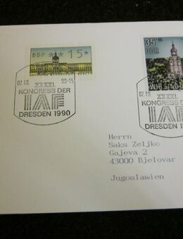 Ganzsache BRD + DDR 1990 -sehr eigenartig und selten- zur IAF-Dresden- - Mahlberg