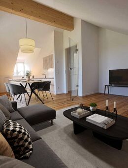 ERSTBEZUG - Großzügige 2-Zimmer-Dachgeschosswohnung mit extra breitem TG-Stellplatz in exklusiver 8-Parteien-Anlage - Brunnthal