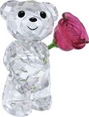 Swarovski Dekofigur Kristallfigur Sammelfigur Kris Bär Eine Rose voller Liebe (1 St), Swarovski® Kristall in 00000