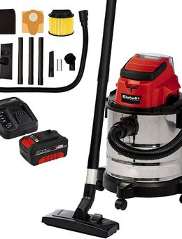 Einhell Akku Nass-Trockensauger TC-VC 18/20 Li S KIT Power X-Change (Li-Ion, 86 Db, 8 kPa, 20L, Edelstahlbehälter) Starter Kit Akku und Ladegerät Power X-Change (Lithium Ionen, 18 V) - Wuppertal