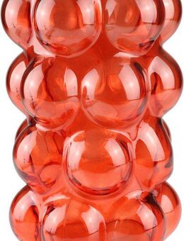 AM Design Dekovase Orangefarbene, bauchige Glasvase, für lebendige Deko