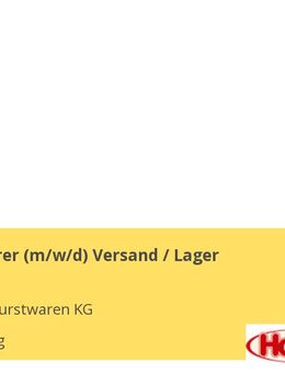 Schichtführer (m/w/d) Versand / Lager - Nürnberg