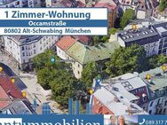 Alt-Schwabing: Exkl. möbl. 1-Zimmerwohnung zw. U-Bahn Münchner Freiheit & Engl. Garten - München