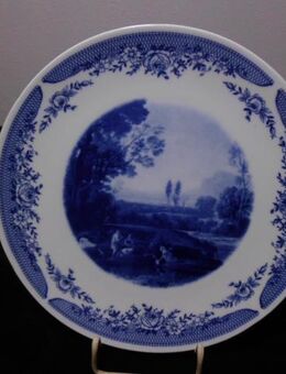 Kahla Porzellan Wandteller Teller 24 cm Claude Lorrain Deko weiß blau DDR Vintage Retro 3,- - Flensburg