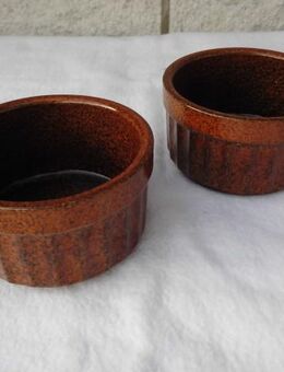 Scheurich Keramik 2 Schalen 10 cm Ragout fin Soufflé braun 3,- - Flensburg