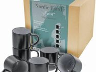 CreaTable Becher Nordic Fjord, Steinzeug, Kaffeebecher, Tassen Set, 6-teilig, 285 ml