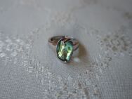 Abalone Ring 925er Silber rhodiniert oval Größe 17 QVC - Niddatal