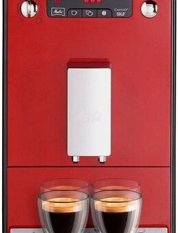 Melitta Kaffeevollautomat Solo® E950-204, chili-red, Perfekt für Café crème & Espresso, nur 20cm breit