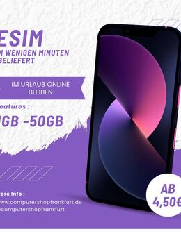eSIM für Deutschland / Türkei - Frankfurt (Main) Griesheim