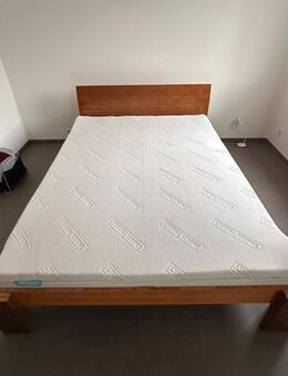 Bett 160 x 220 aus Bambusholz inkl Matratze und Topper - Neuenbürg