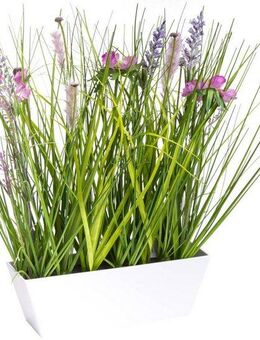 Kunstblume Wiesenblumen im Kunststofftopf Gras, Botanic-Haus, Höhe 37 cm