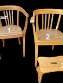 1Gropius Bauhaus / Art Deco Armlehnen Stuhl und eine Fußbank in 57572