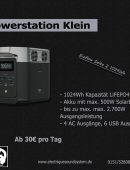 [VERMIETUNG] Powerstation Klein Ecoflow Delta 2 Camping - Magdeburg