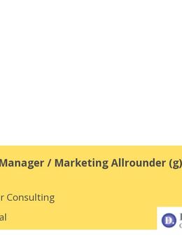 Marketing Manager / Marketing Allrounder (g) - Wuppertal